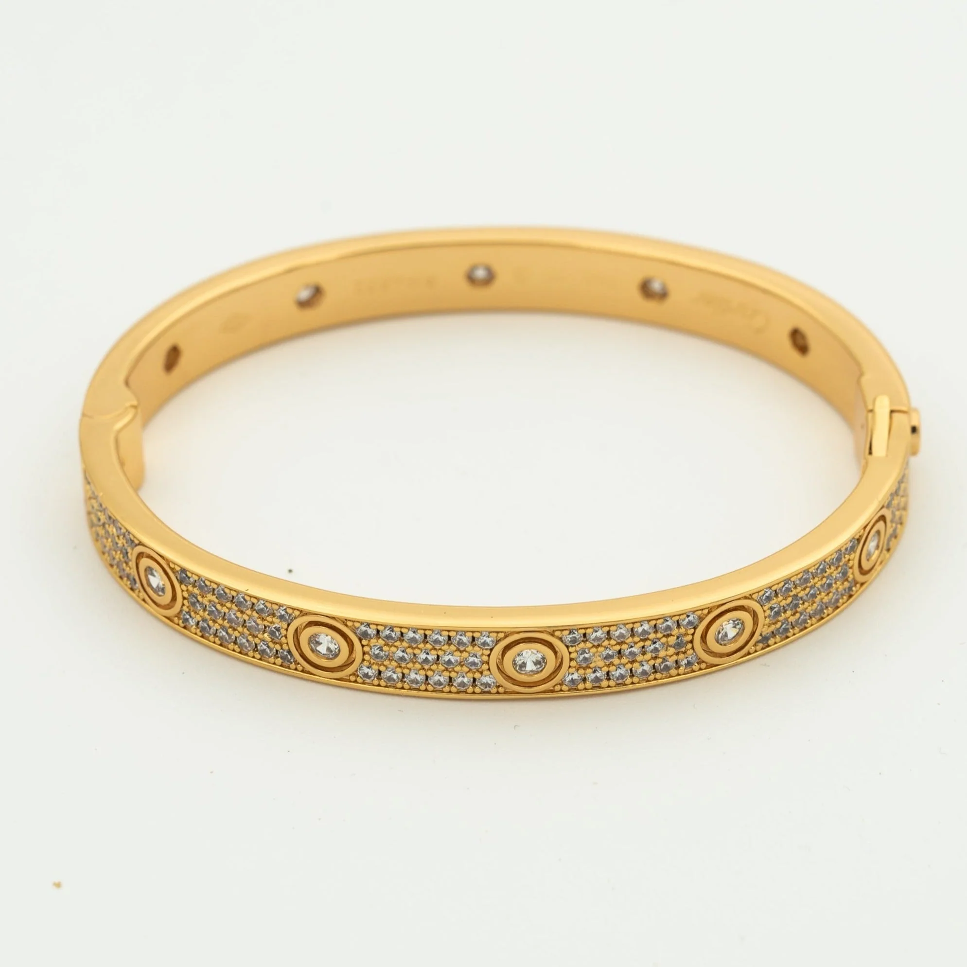 [CT]LOVE BRACELET 6.1MM DIAMOND-PAVED 10 BIG DIAMONDS