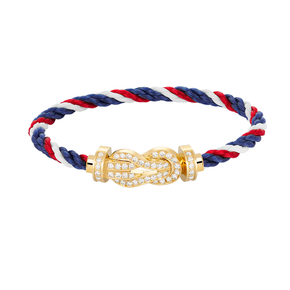 [FE]CHANCE LARGE 8 FIGURE BUCKLE FULLDIAMOND BRACELET GOLD