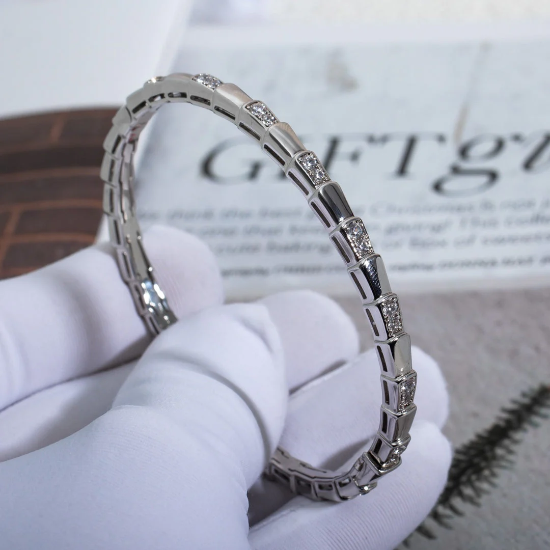 [BV]SERPENTI BRACELET SILVER DIAMOND