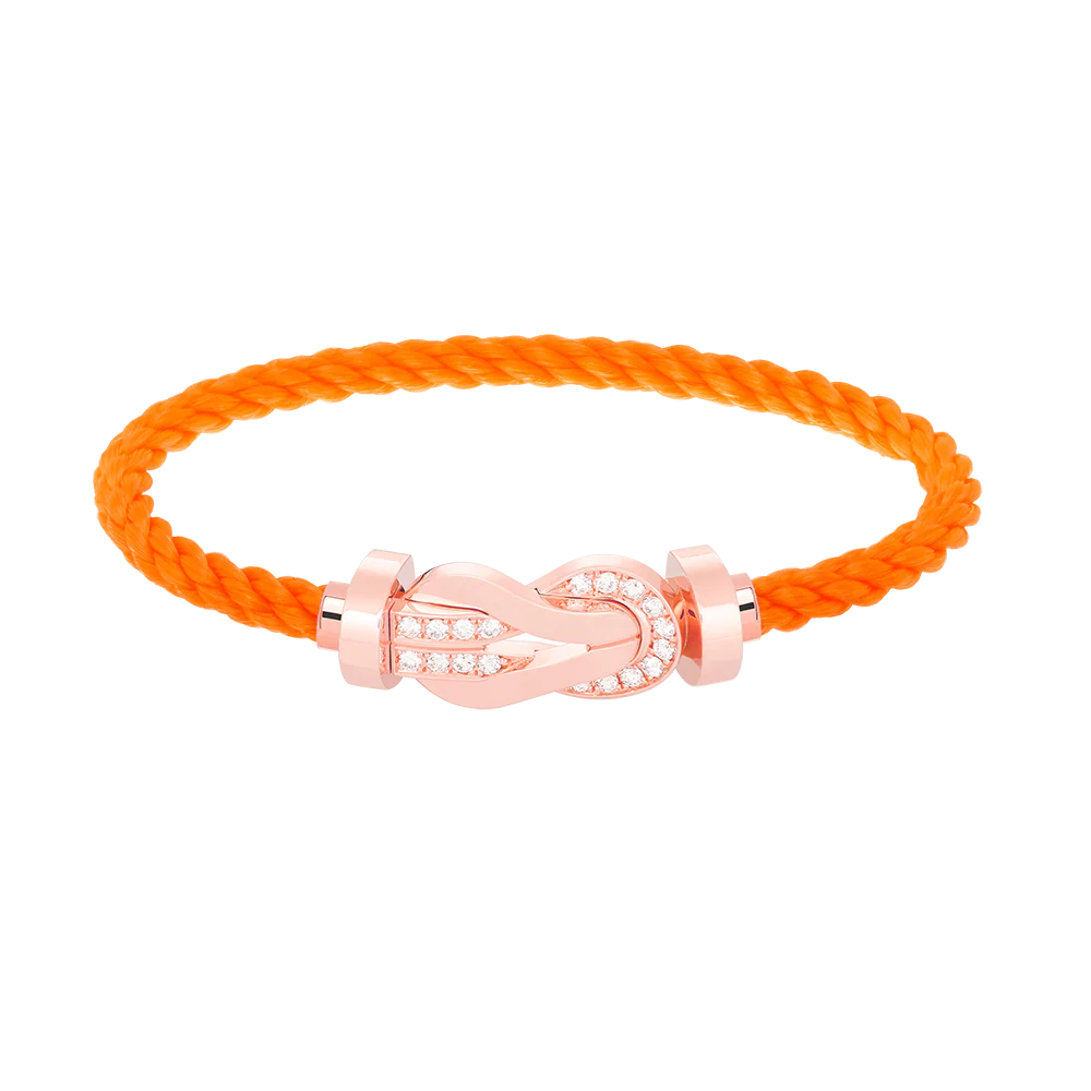 [FE]CHANCE LARGE 8 FIGURE BUCKLE HALF DIAMOND BRACELET ROSE GOLD