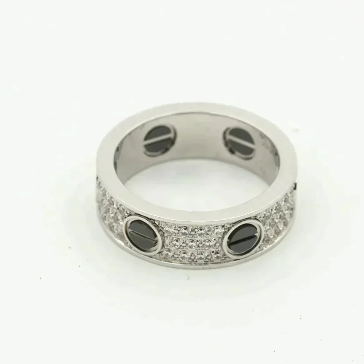 [CT]LOVE RING 5.5MM DIAMONDS PAVED CERAMIC
