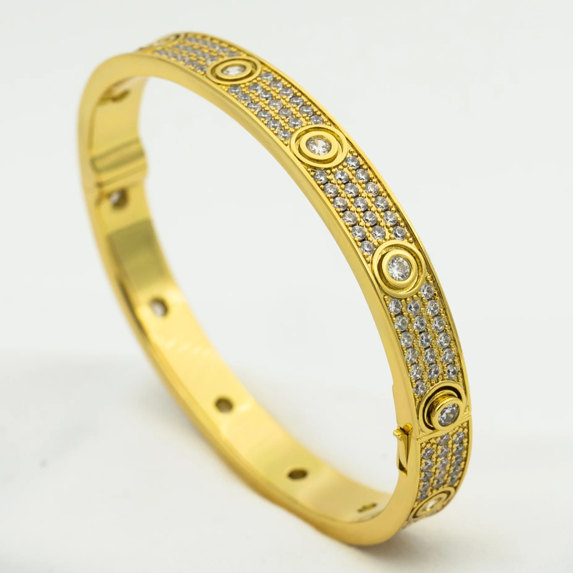 [CT]LOVE BRACELET 6.1MM DIAMOND-PAVED 10 BIG DIAMONDS