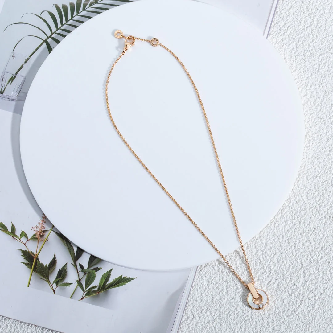 [BV]GARI NECKLACE PINK GOLD MOP