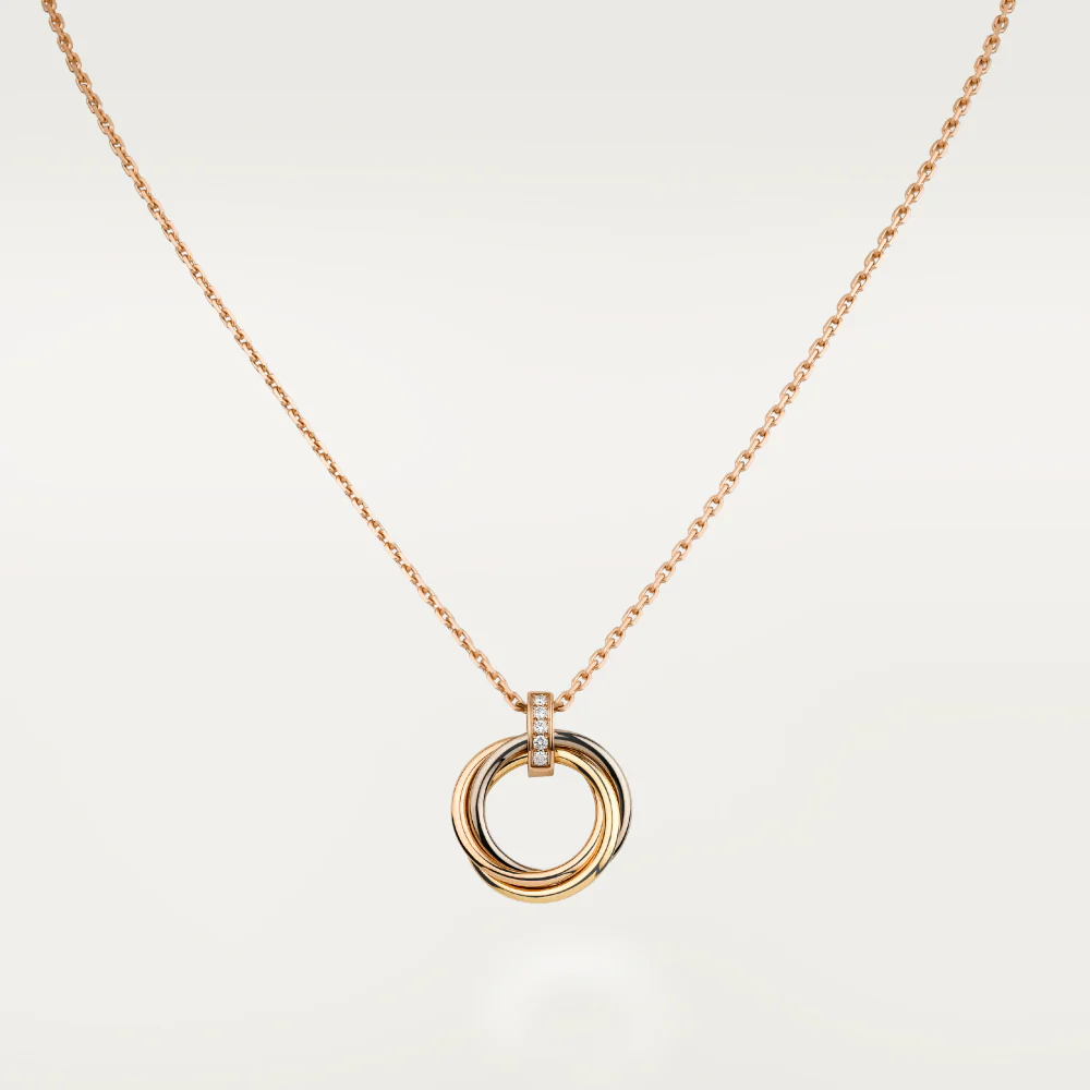 [CT]TRINITY NECKLACE GOLD  DIAMONDS