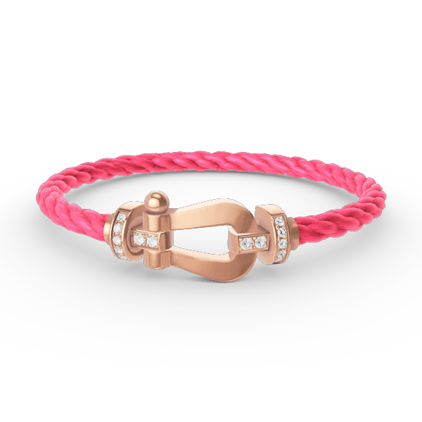 [FE]FORCE LARGE HORSESHOE HALF DIAMOND BRACELET ROSE GOLD