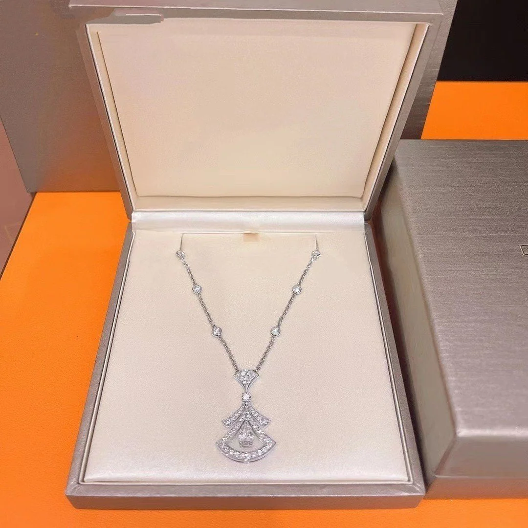 [BV]DREAM NECKLACE WHITE DIAMOND SILVER