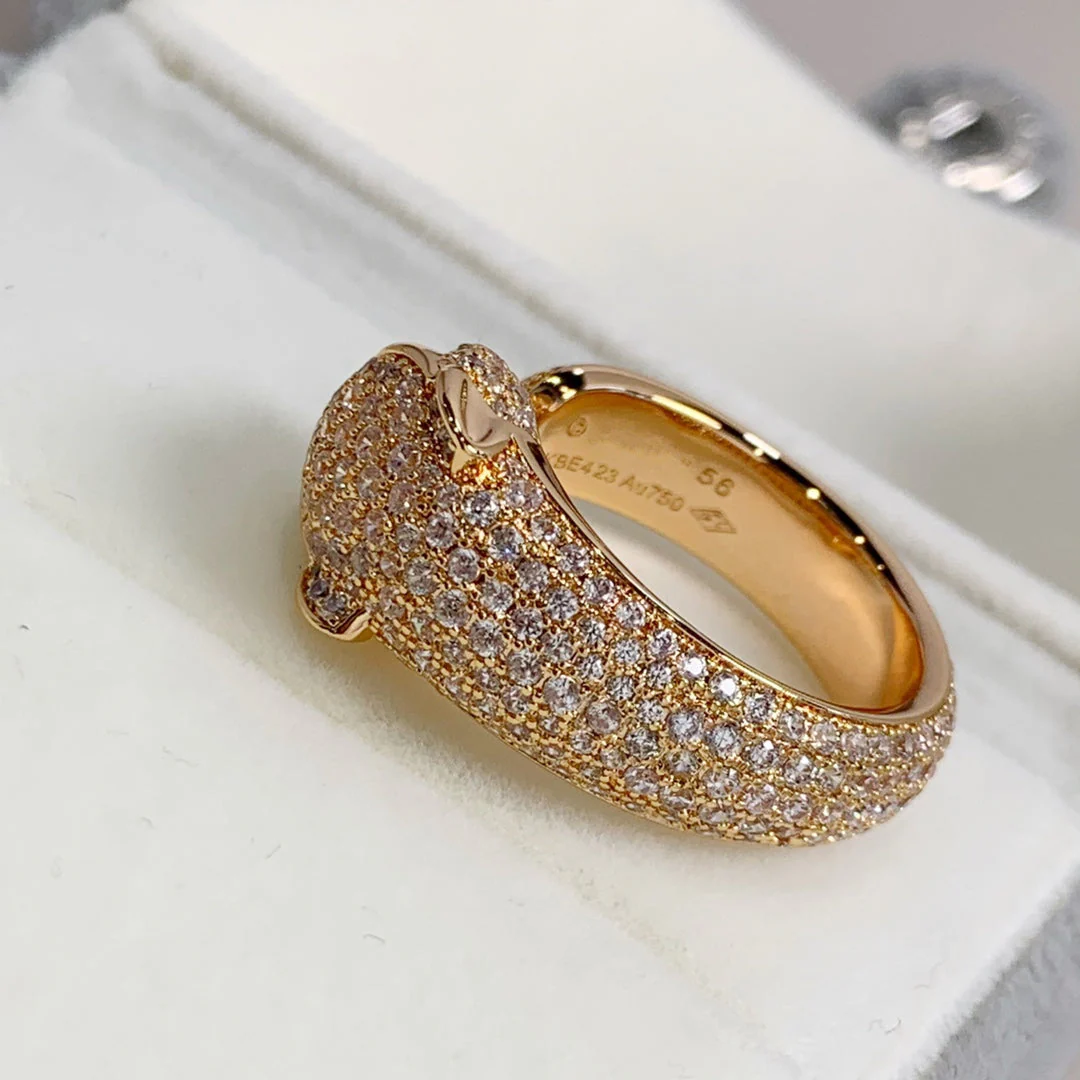 [CT]PANTHERE PINK GOLD DIAMOND RING