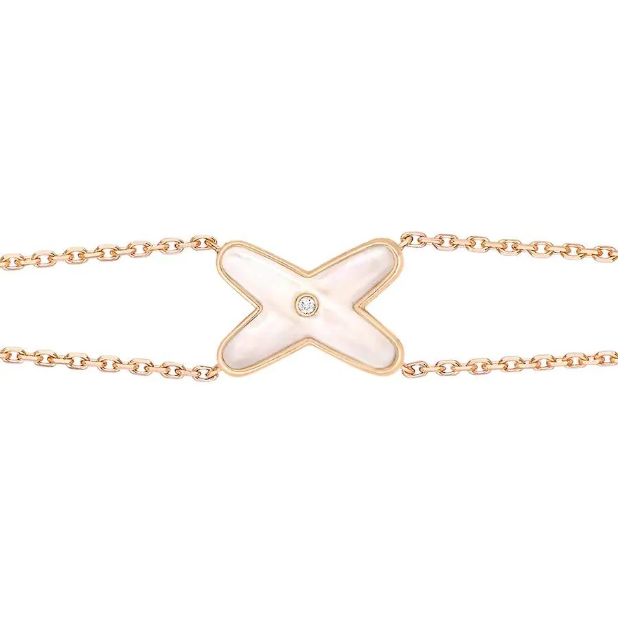 [CH]JEUX BRACELET WHITE MOP PINK GOLD 1 DIAMOND