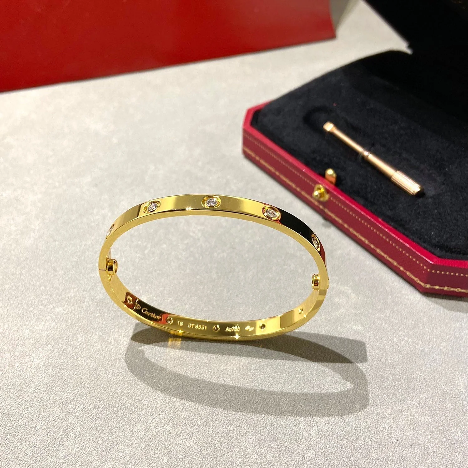 [CT]LOVE BRACELET 6.1MM 10 DIAMONDS