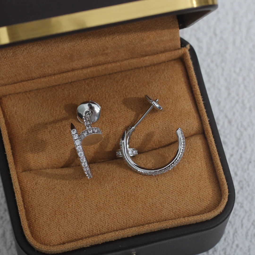 [CT]JUSTE EARRINGS 12.75MM SILVER DIAMOND
