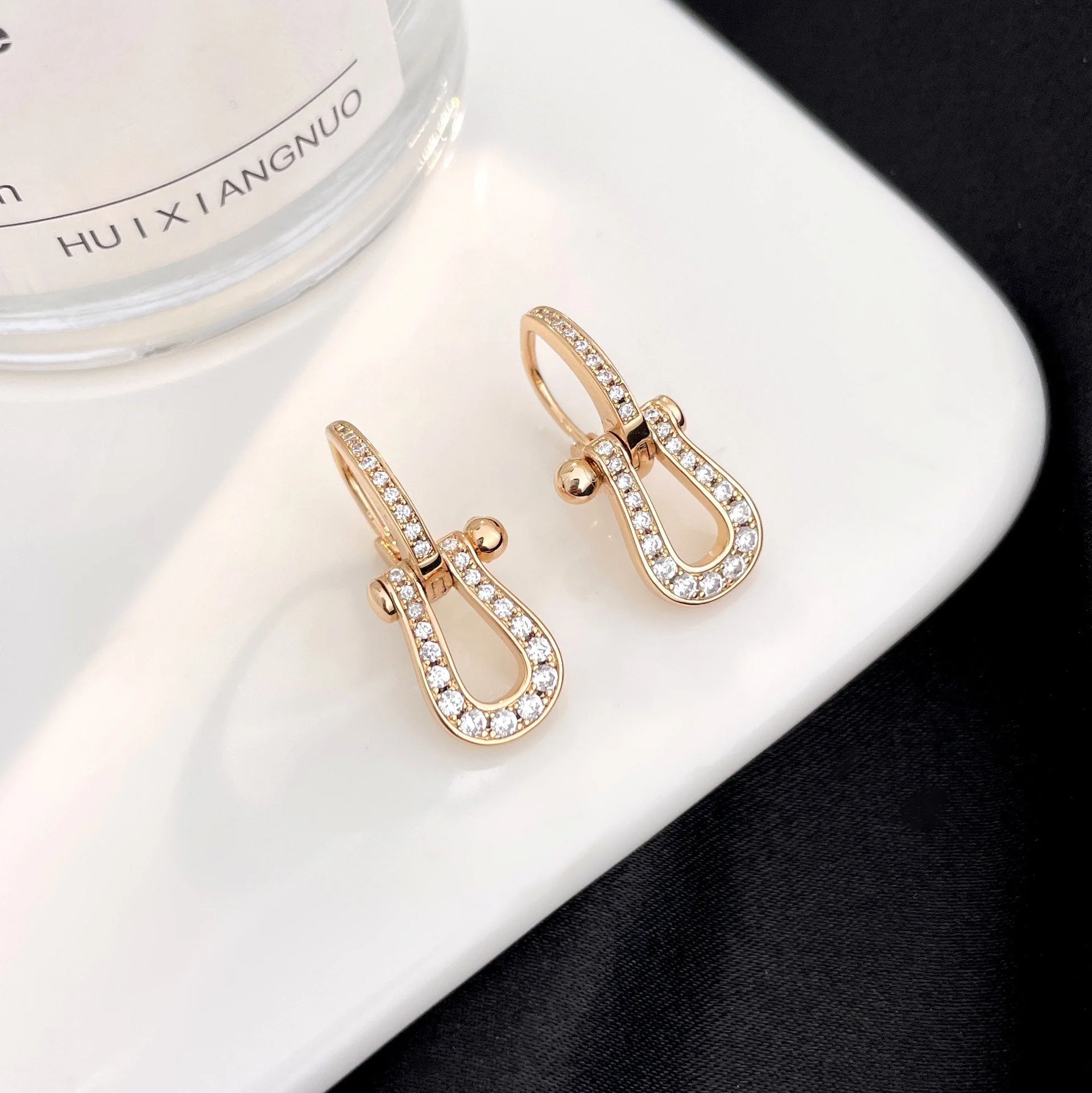 [FE]FORCE 10 FULL DIAMOND DROP EARRINGS MEDIUM MODEL