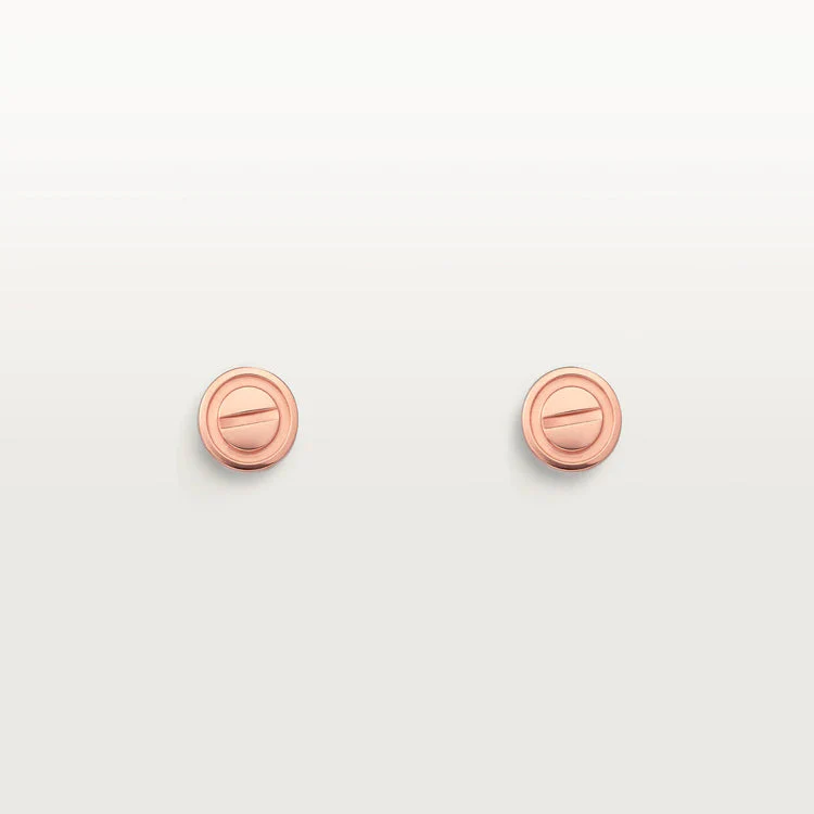 [Hmes]LOVE EARRINGS PINK GOLD 10MM