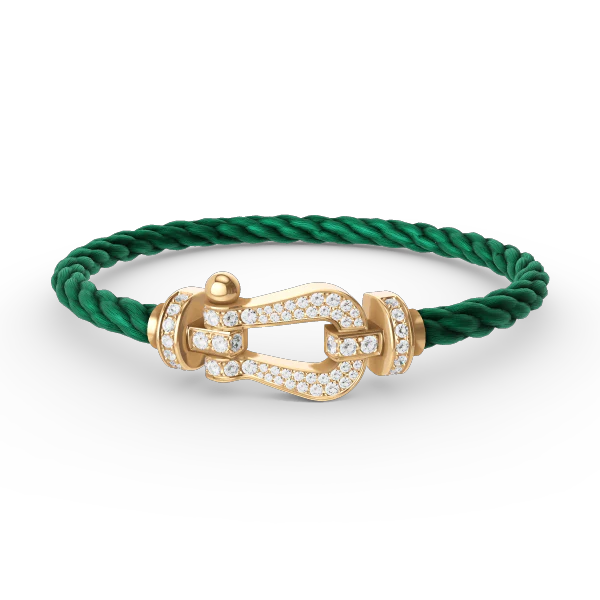 [FE]FORCE LARGE HORSESHOE FULL DIAMOND BRACELET GOLD