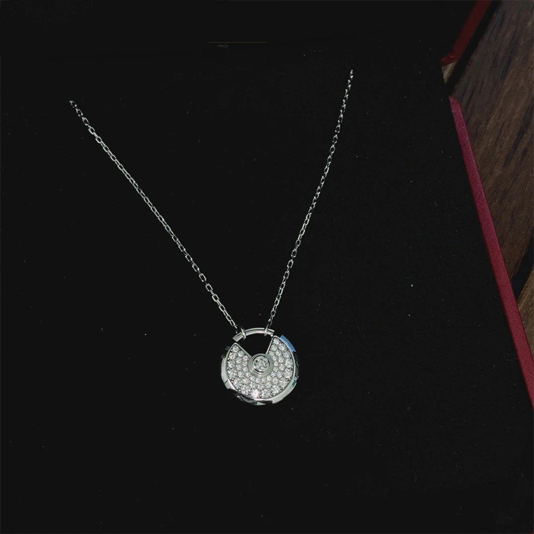 [CT]AMULETTE SILVER FULL DIAMOND NECKLACE