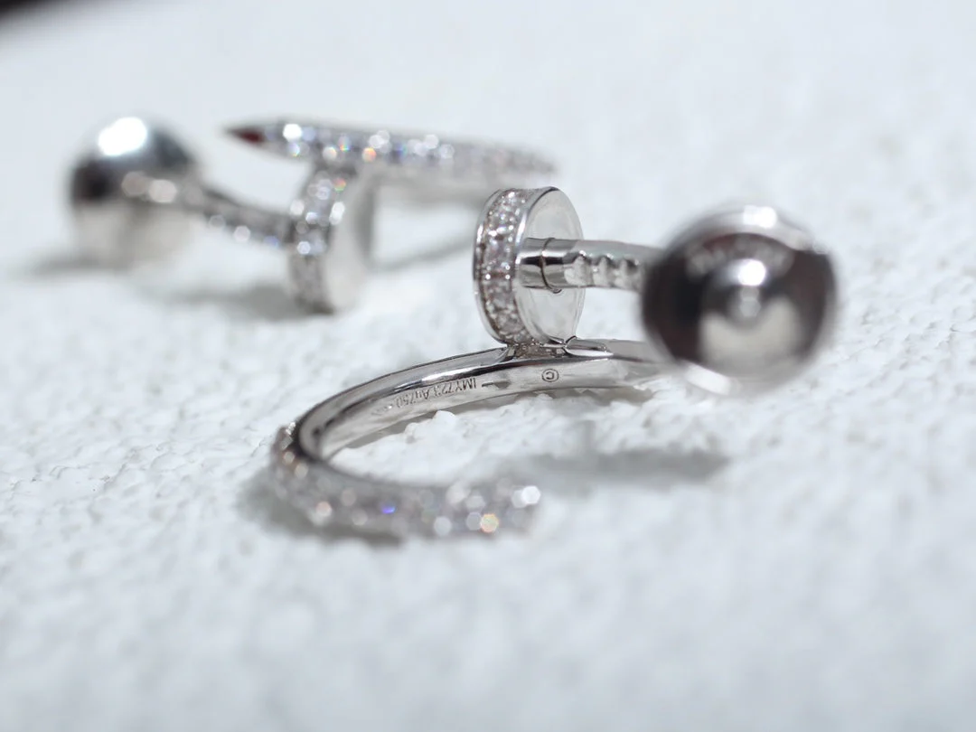 [CT]JUSTE EARRINGS 12.75MM SILVER DIAMOND