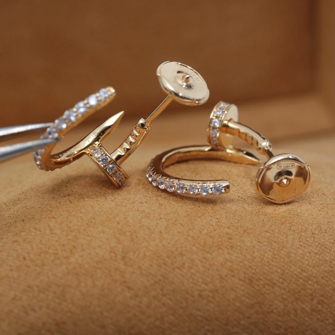 [CT]JUSTE EARRINGS 12.75MM PINK GOLD DIAMOND