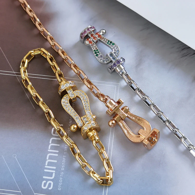 [FE]FORCE LARGE HORSESHOE CLASP  METAL BRACELET