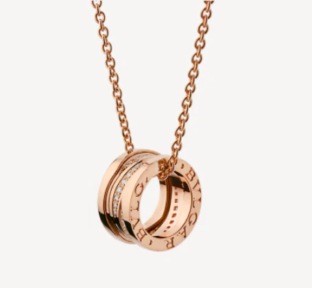 [BV]ZERO 1 PINK GOLD DIAMOND NECKLACE