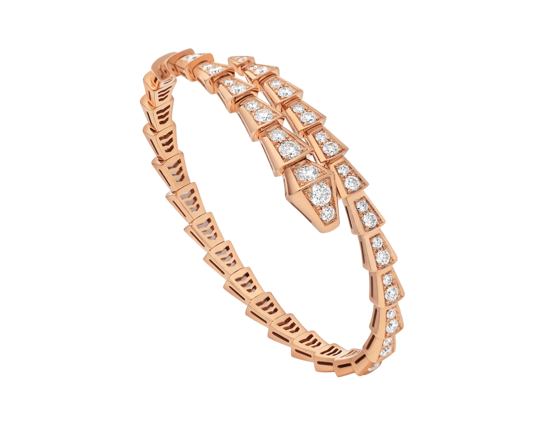 [BV]SERPENTI BRACELET 6.8MM PINK GOLD DIAMOND