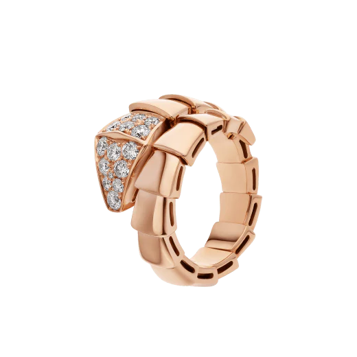 [BV]SERPENTI RING PINK GOLD DIAMOND