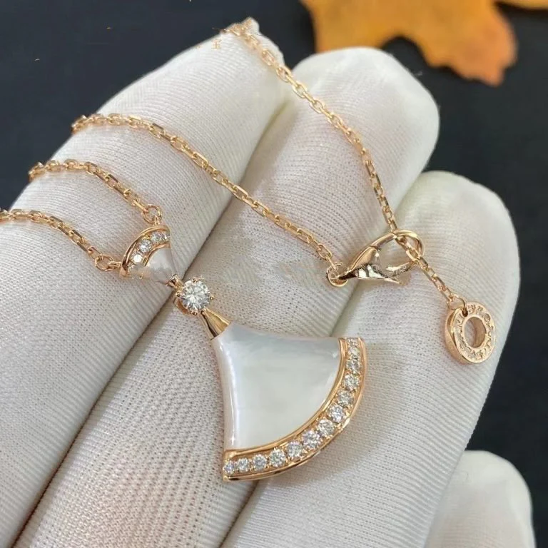 [BV]DREAM NECKLACE MOP PINK GOLD DIAMOND