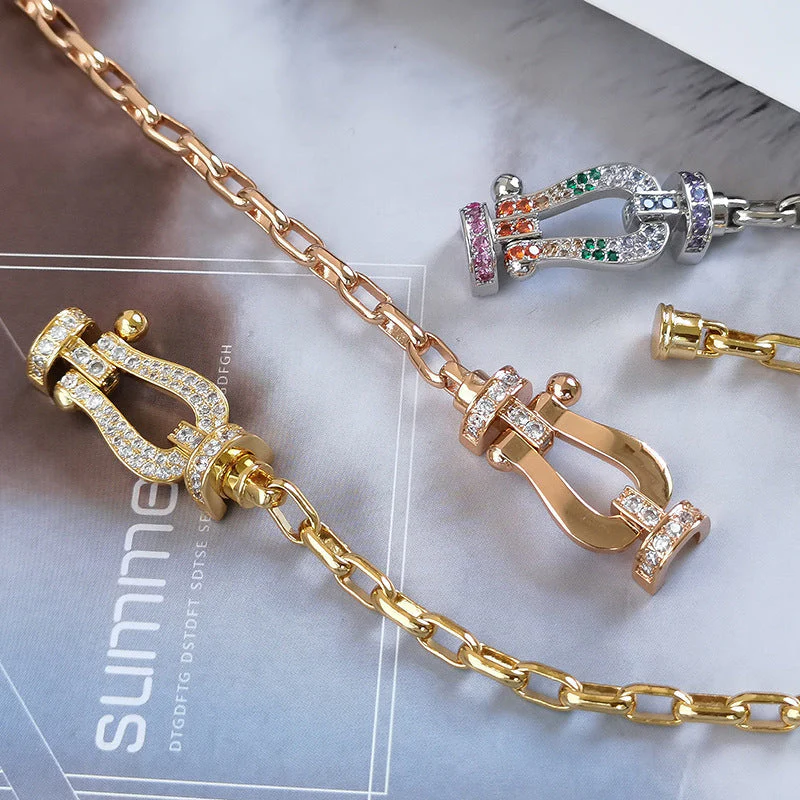 [FE]FORCE LARGE HORSESHOE CLASP  METAL BRACELET