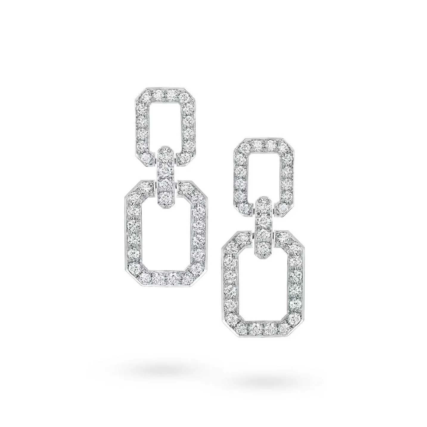 [CH]LINKS MEDIUM EARRINGS DIAMOND