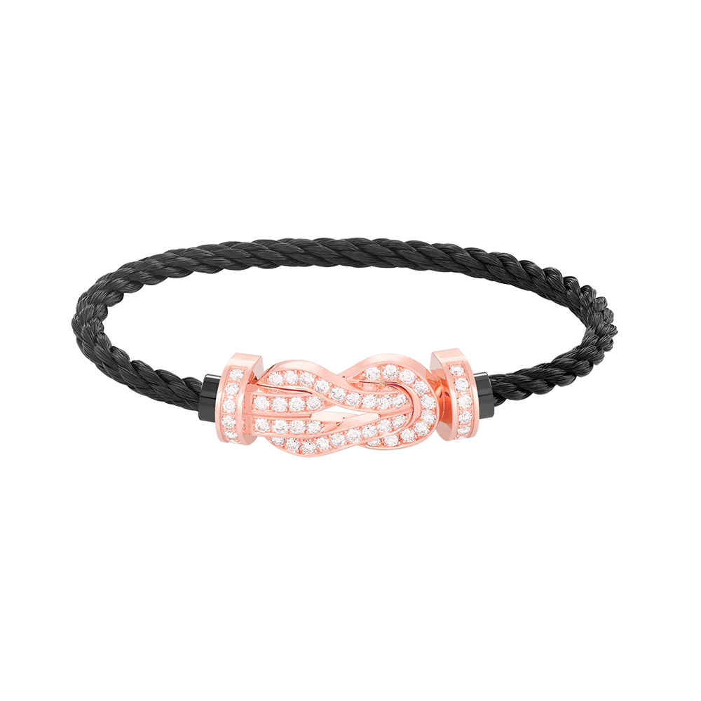 [FE]CHANCE LARGE 8 FIGURE BUCKLE FULL DIAMOND BRACELET ROSE GOLD
