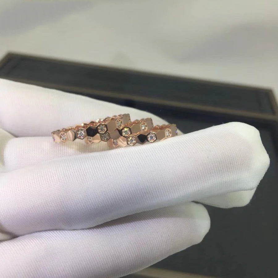 [CH]BEE LOVE RING PINK GOLD DIAMOND