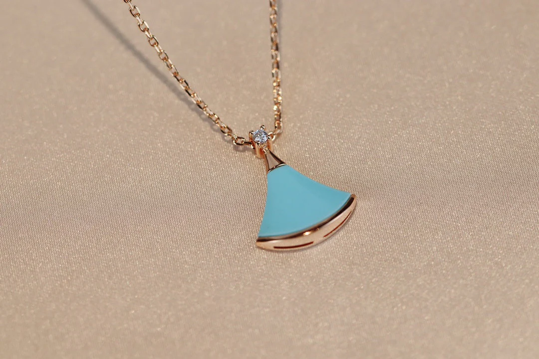 [BV]DREAM NECKLACE TURQUOISE PINK GOLD