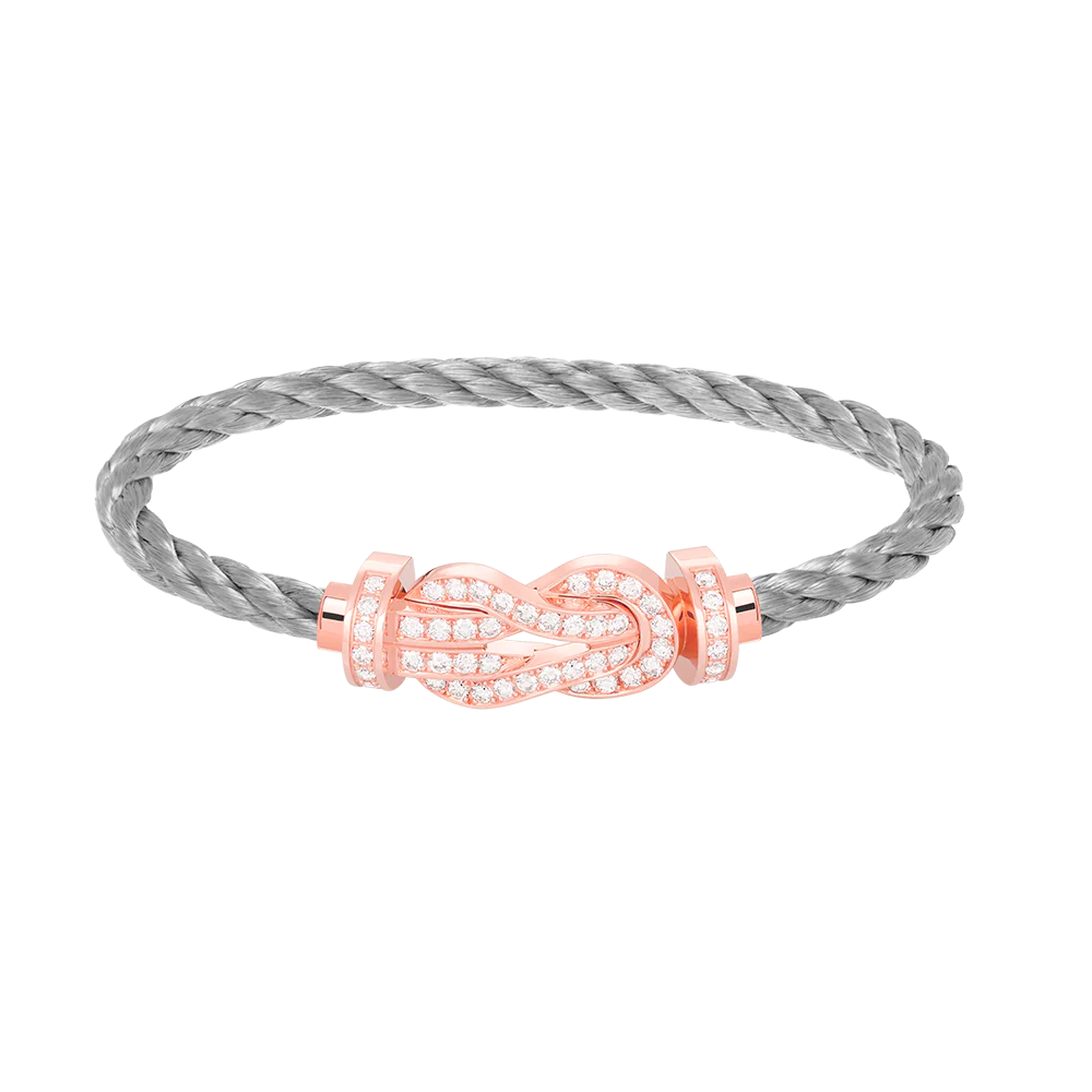 [FE]CHANCE LARGE 8 FIGURE BUCKLE FULL DIAMOND BRACELET ROSE GOLD
