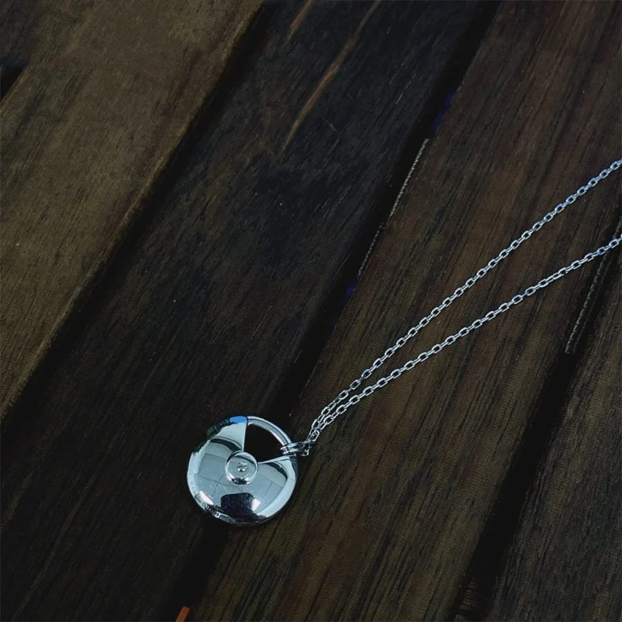 [CT]AMULETTE SILVER FULL DIAMOND NECKLACE