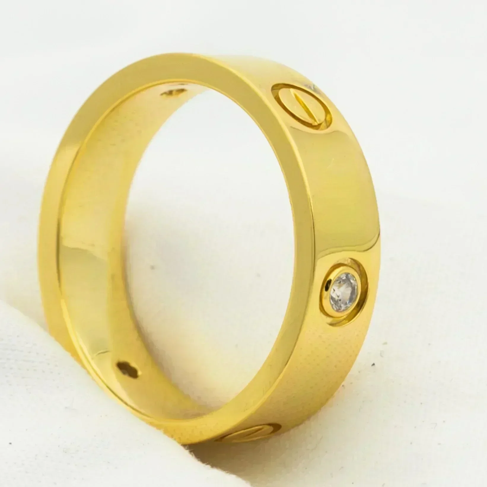[CT]LOVE RING 5.5MM 3 DIAMONDS GOLD