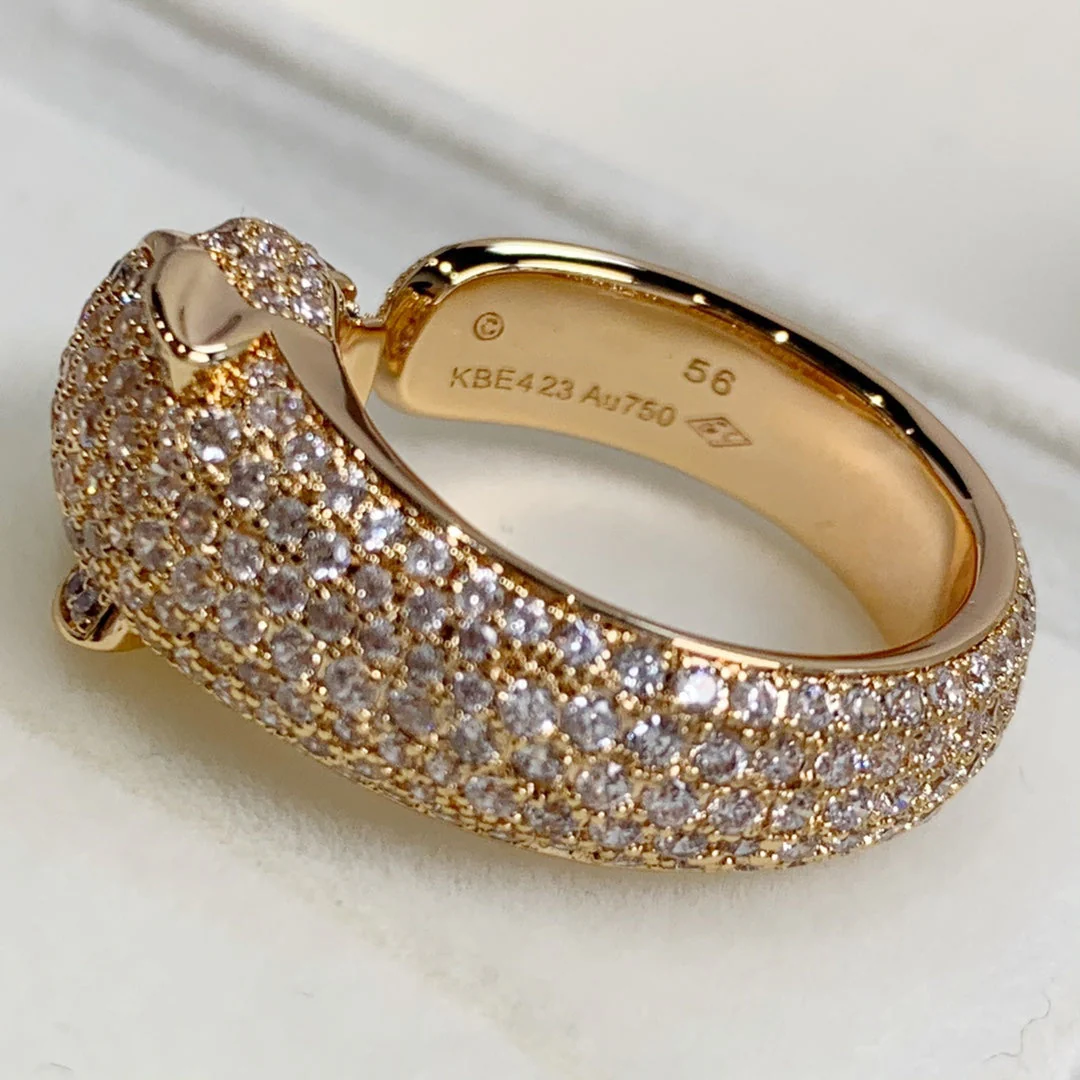 [CT]PANTHERE PINK GOLD DIAMOND RING