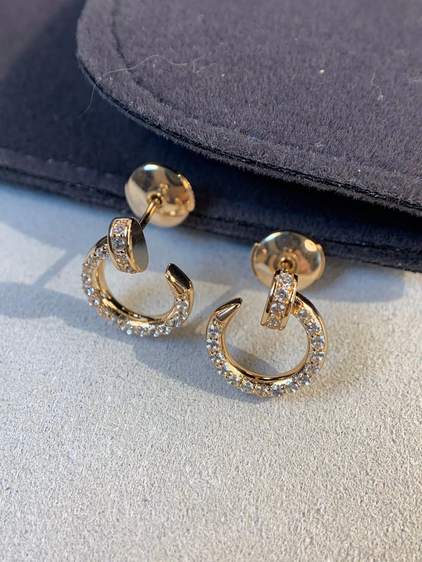[CT]JUSTE EARRINGS GOLD DIAMONDS