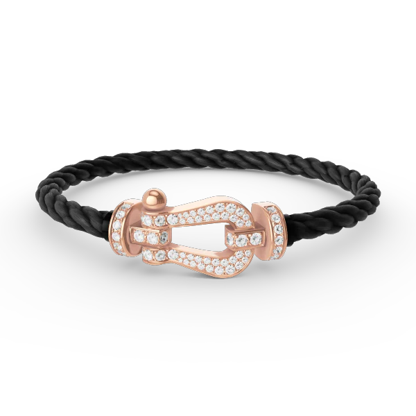 [FE]FORCE LARGE HORSESHOE FULL DIAMOND BRACELET ROSE GOLD