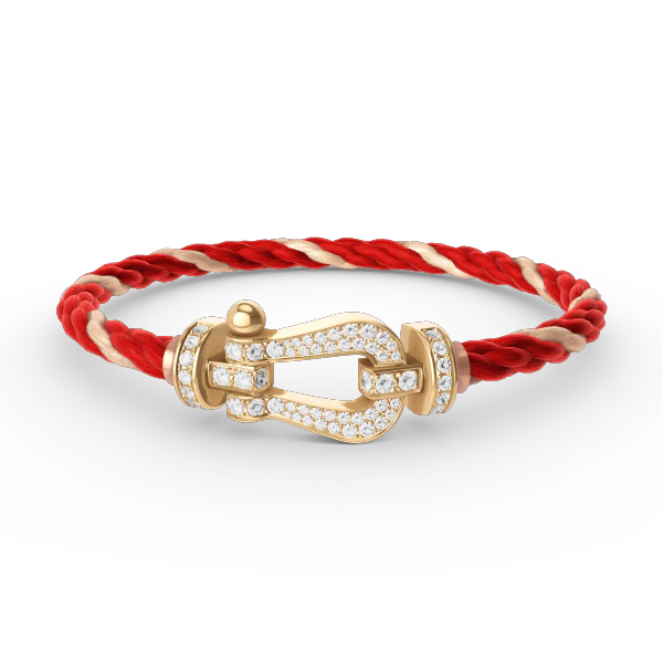 [FE]FORCE LARGE HORSESHOE FULL DIAMOND BRACELET GOLD