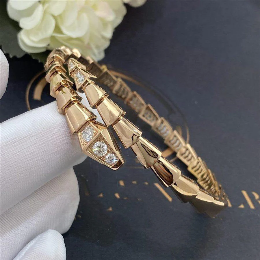 [BV]SERPENTI BRACELET DIAMONDS PINK GOLD