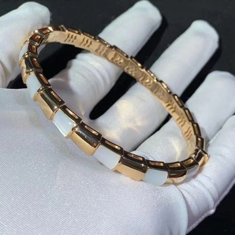 [BV]SERPENTI BRACELET PINK GOLD MOP