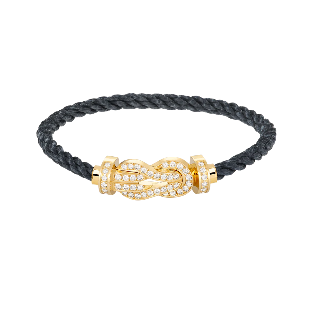 [FE]CHANCE LARGE 8 FIGURE BUCKLE FULLDIAMOND BRACELET GOLD