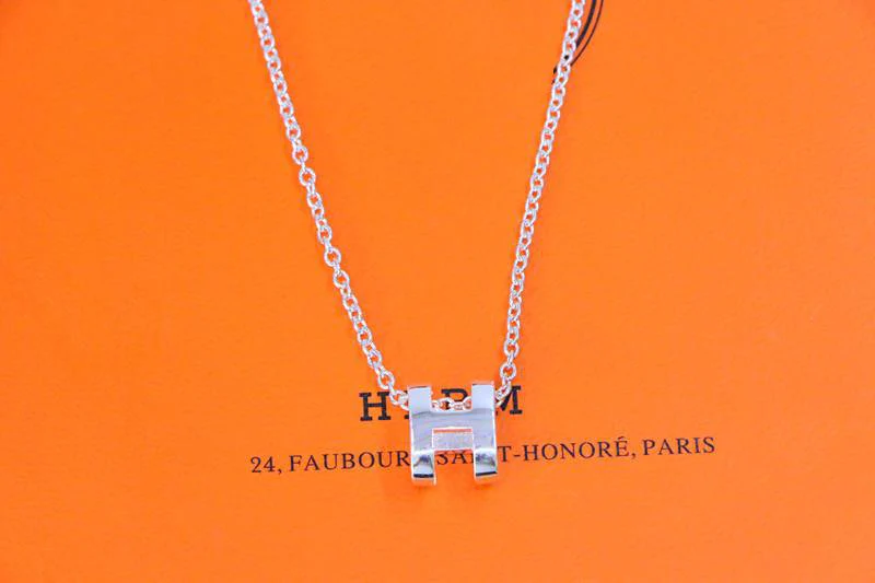 [Hmes]HM NECKLACE H LETTER OVAL SERIES
