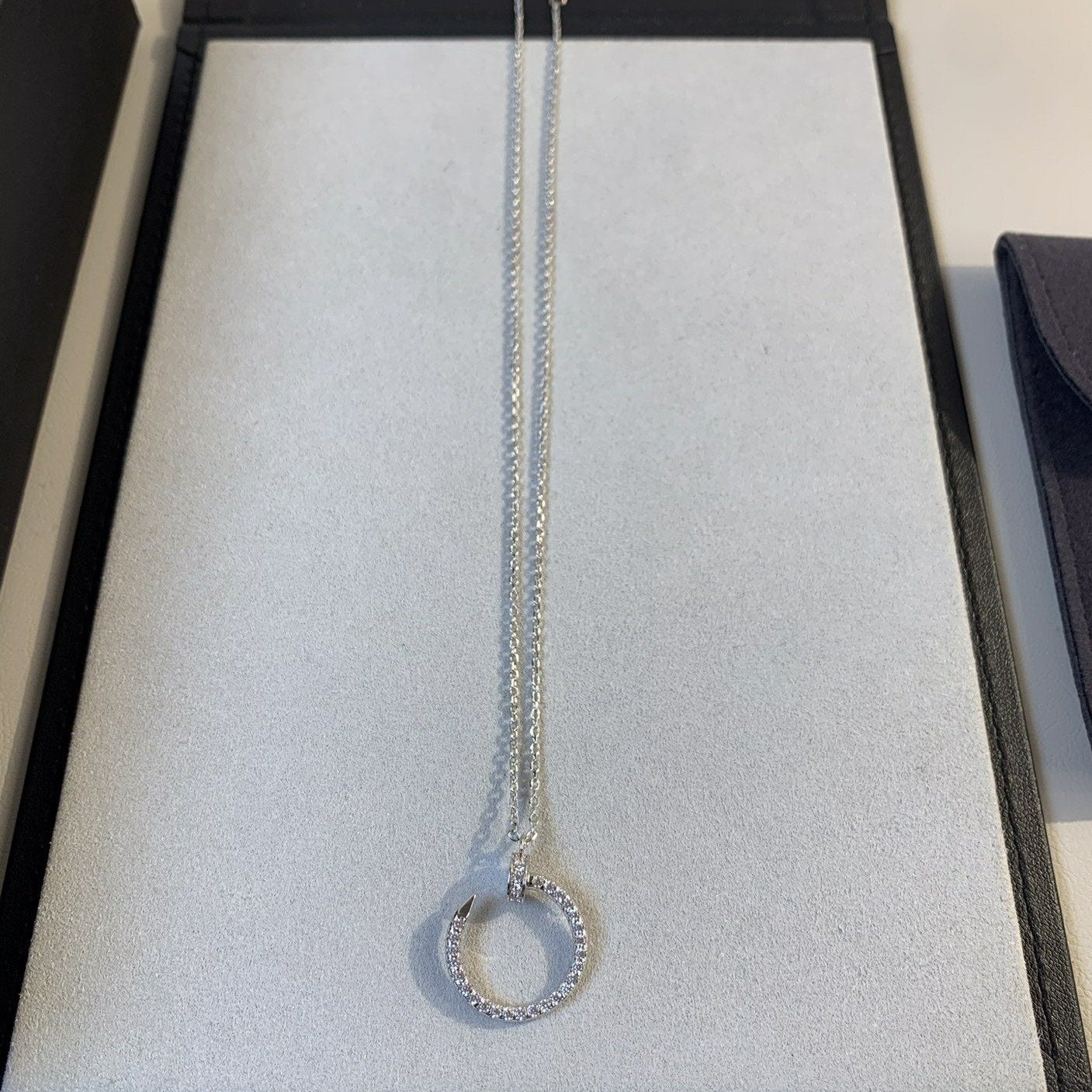 [CT]JUSTE NECKLACE SILVER DIAMONDS