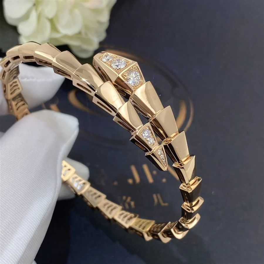 [BV]SERPENTI BRACELET DIAMONDS PINK GOLD