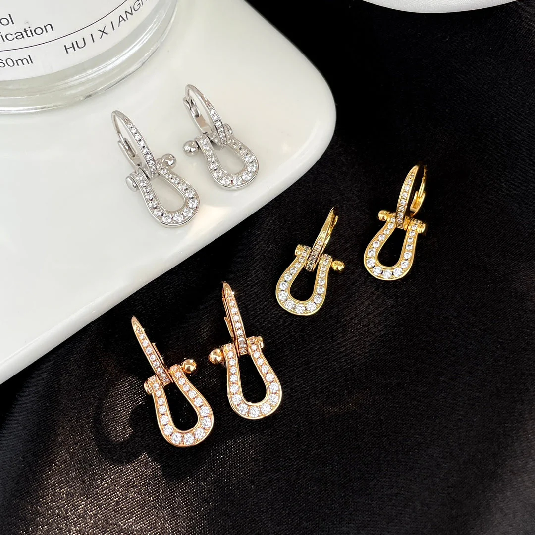 [FE]FORCE 10 FULL DIAMOND DROP EARRINGS MEDIUM MODEL