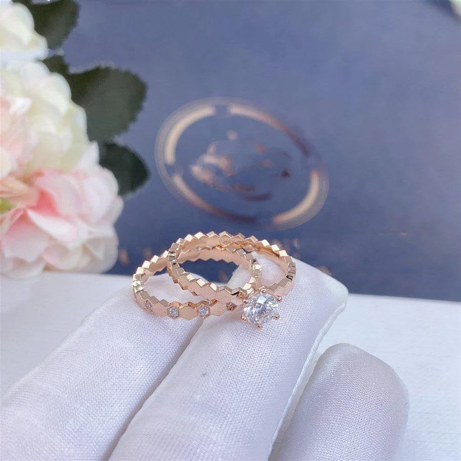 [CH]BEE LOVE RING PINK GOLD DIAMOND