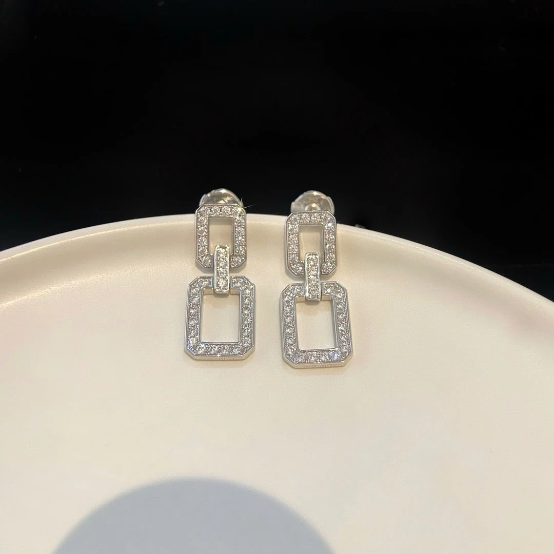 [CH]LINKS MEDIUM EARRINGS DIAMOND