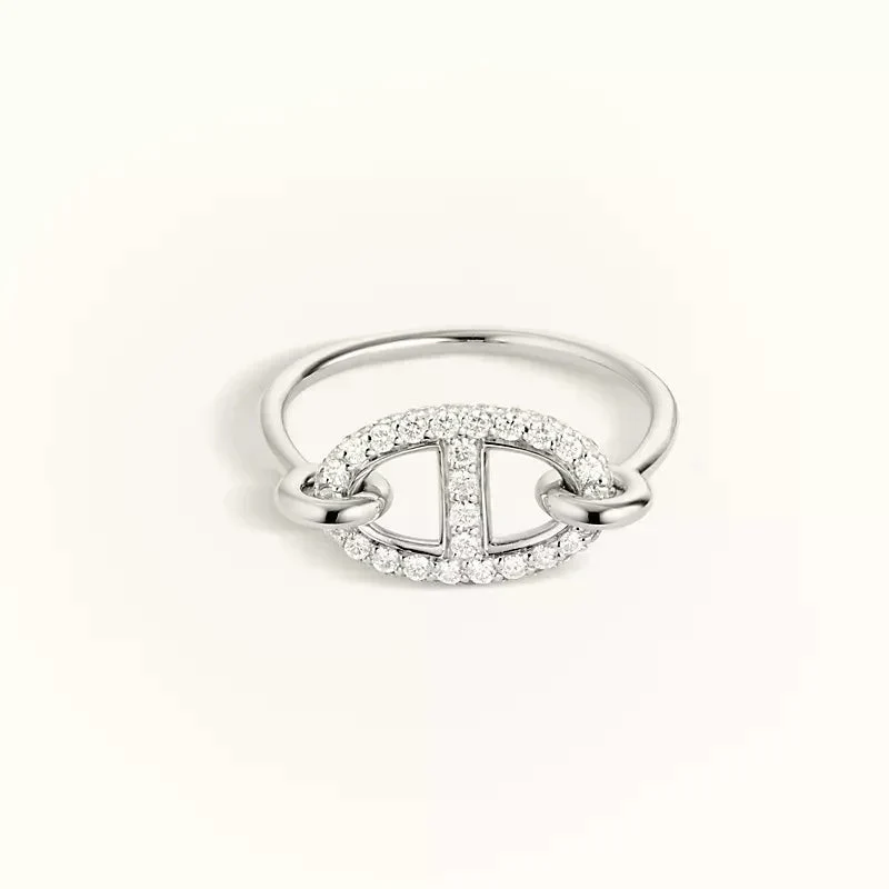 [Hmes]RONDE SMALL SILVER DIAMOND RING