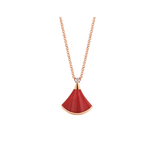 [BV]DREAM NECKLACE CARNELIAN 1 DIAMOND