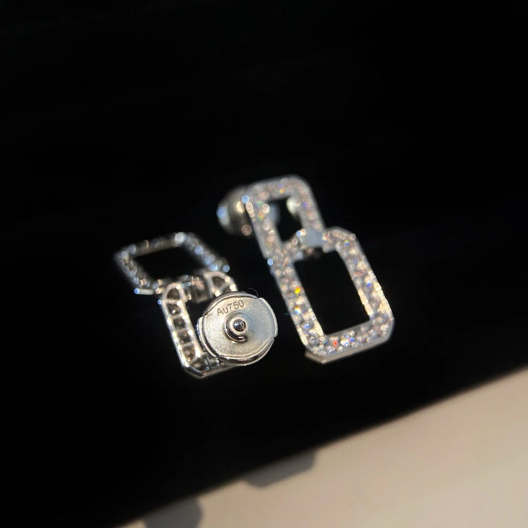 [CH]LINKS MEDIUM EARRINGS DIAMOND