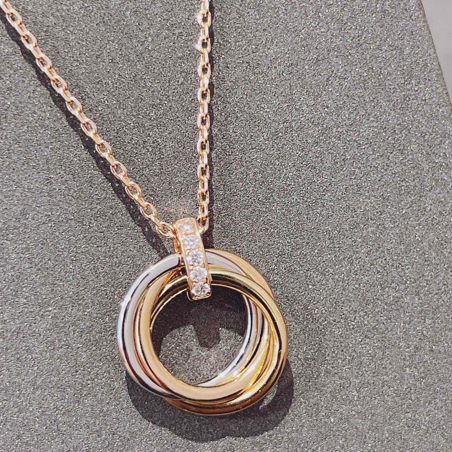 [CT]TRINITY NECKLACE GOLD  DIAMONDS